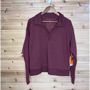 Freely Sweatshirt Womens Large Zinfindel Kendra Long Sleeve Top NWT